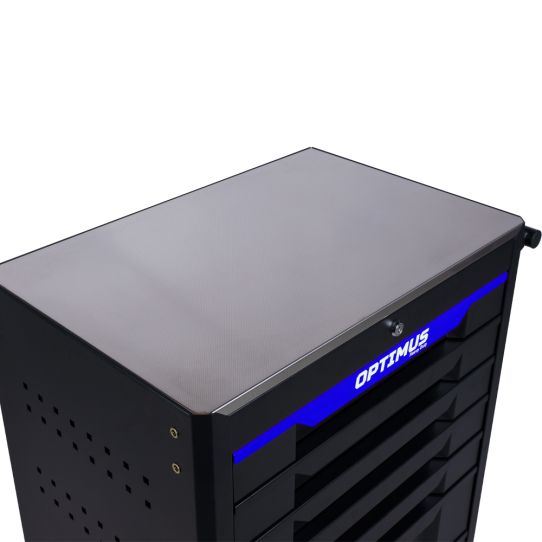 Тележка инструментальная Wiederkraft OPT-717M, 7 ящиков, с набором инструментов 298 предметов