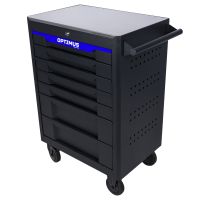 Тележка инструментальная Wiederkraft OPT-717M, 7 ящиков, с набором инструментов 298 предметов