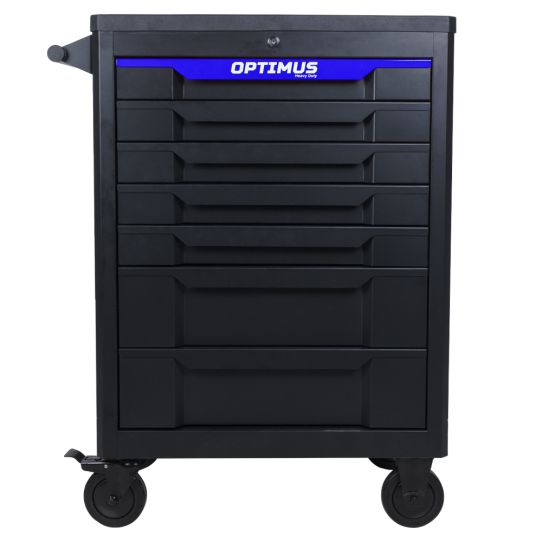 Тележка инструментальная Wiederkraft OPT-717P, 7 ящиков, с набором инструментов 298 предметов