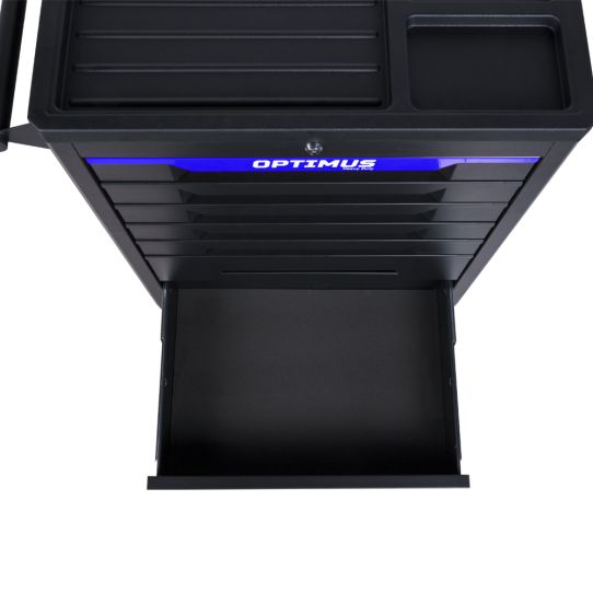 Тележка инструментальная Wiederkraft OPT-717P, 7 ящиков, с набором инструментов 298 предметов