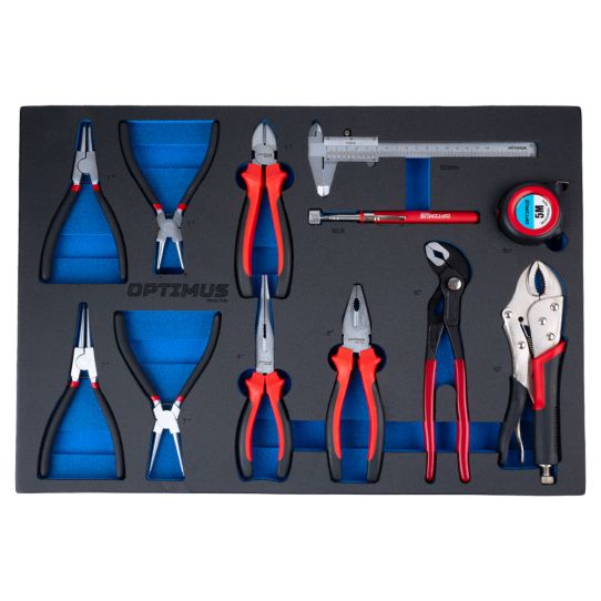 Тележка инструментальная Wiederkraft OPT-717P, 7 ящиков, с набором инструментов 298 предметов