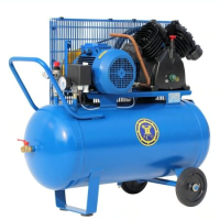 Поршневой компрессор 120 л, 380В, 4 кВт, ременной, масляный АСО Бежецк К25М2-10