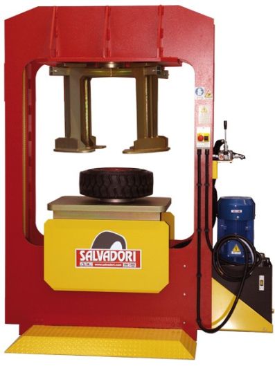 Шиномонтажный полуавтоматический станок Salvadori Press rims for solid tyres для погрузчика