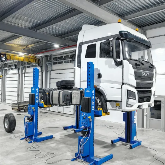 Подкатной подъемник для грузовых автомобилей электрогидравлический 30т Sivik ПГП-30000, 4 колонны