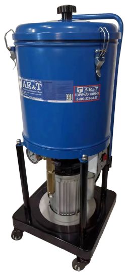 Нагнетатель смазки электрический с емкостью 25 л, выходное давление до 300 бар, производительность 600 г/мин, AE&T EG25-220