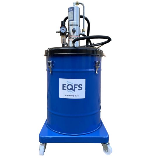 Нагнетатель смазки пневматический 40 л со своим баком, передвижной на колесах, давление 300 бар, шланг 3.8 м EQFS ES-60510