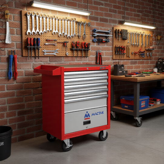 Тележка инструментальная МАСТАК 522-05581R, 5 ящиков и отсек, без инструментов