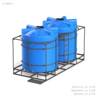 Кассета с полным сливом двойная с емкостями V 5000 стандарт