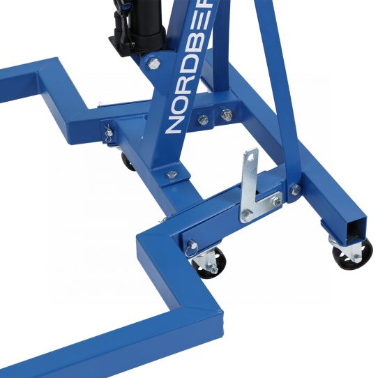 Кран гаражный подкатной 680 кг Nordberg N3707 гидравлический складной, с высотой подъема до 1980 мм