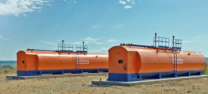 Мини АЗС 20 м3 контейнерная с закрытым техническим отсеком в антивандальном шкафу