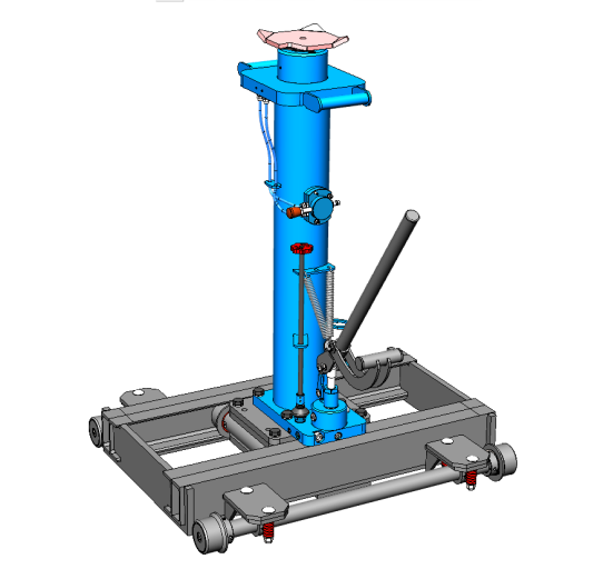 Канавный гидравлический подъемник 10т, рельсовый одноштоковый КПП10Р750П ARTAZ