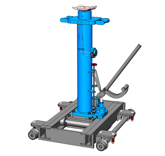 Канавный гидравлический подъемник 10т, рельсовый одноштоковый КПП10Р750П ARTAZ