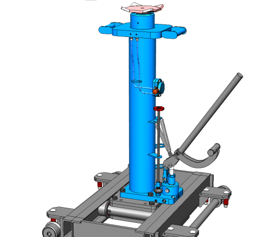 Канавный гидравлический подъемник 10т, рельсовый одноштоковый КПП10Р750П ARTAZ