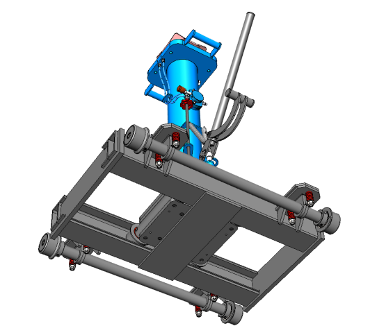Канавный гидравлический подъемник 10т, рельсовый одноштоковый КПП10Р750П ARTAZ