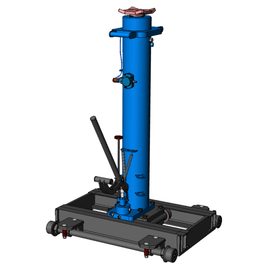 Канавный гидравлический подъемник 15 т, рельсовый одноштоковый КПП15Р1000П ARTAZ