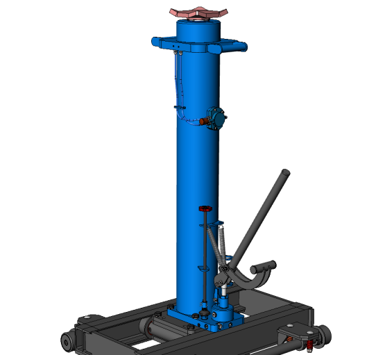 Канавный гидравлический подъемник 15 т, рельсовый одноштоковый КПП15Р1000П ARTAZ