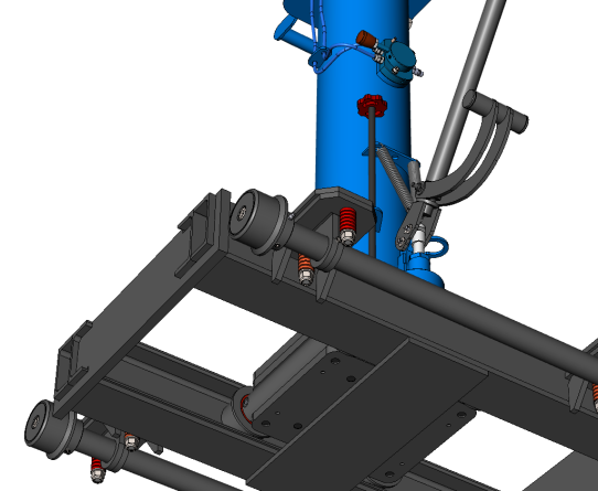 Канавный гидравлический подъемник 15 т, рельсовый одноштоковый КПП15Р800П ARTAZ