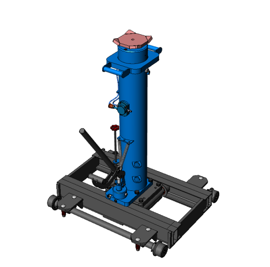 Канавный гидравлический подъемник 20т, рельсовый одноштоковый КПП20Р800П ARTAZ