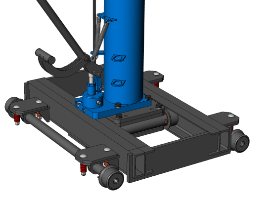 Канавный гидравлический подъемник 20т, рельсовый одноштоковый КПП20Р800П ARTAZ