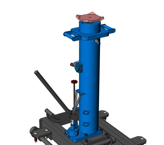 Канавный гидравлический подъемник 20т, рельсовый одноштоковый КПП20Р800П ARTAZ