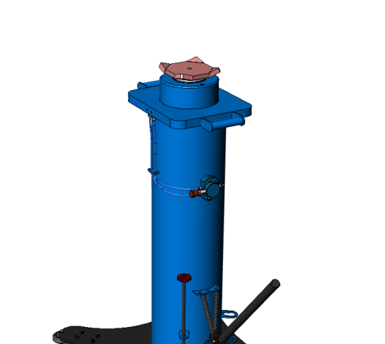 Канавный гидравлический подъемник 30 т, напольный одноштоковый КПП30Р1000Ф ARTAZ