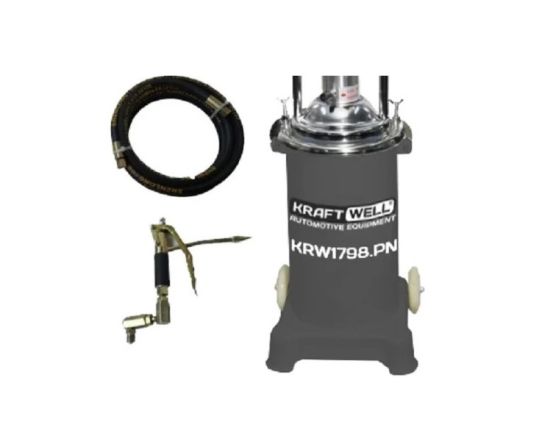 Нагнетатель смазки для бочек на 13 л, Kraftwell KRW1798.PN 6-8 бар, пневматический, с коэффициентом сжатия 50:1