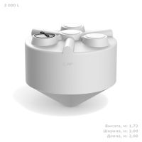 Емкость пластиковая 3000л TKV3000S4