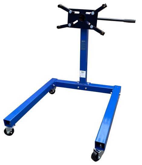 Кантователь двигателя 566 кг с П-образным основанием и 4 регулируемыми кронштейнами синий EQFS ES-1803