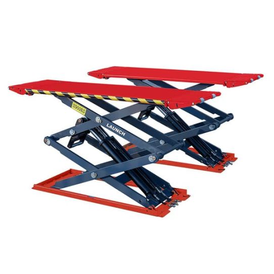 Ножничный электрогидравлический подъемник 3.5 т, высота подъема 2100 мм, красный, Launch TLT-635A
