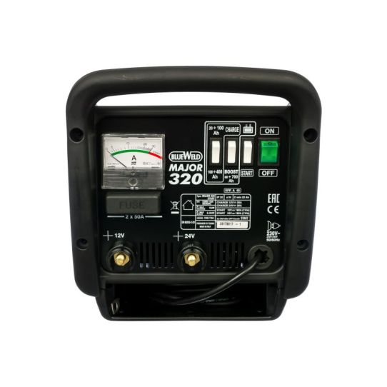 Пуско-зарядное устройство для 12В и 24В аккумуляторов, пусковой ток 300A MAJOR 320 Blueweld