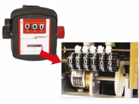 Импульсный счетчик учета топлива механический 10-90 л/м 1% Gespasa MGI-80V 32230