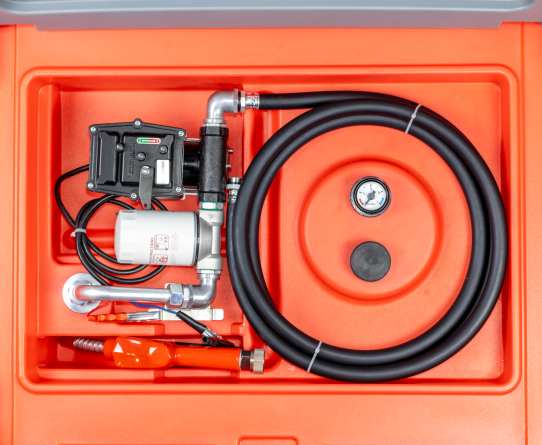 Мини АЗС для топлива 200 л насос 12В авт. пистолет GTK-200 12V Вид сверху