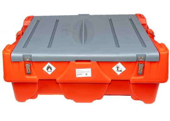 Мини АЗС для топлива 200 л насос 12В авт. пистолет GTK-200 12V Фронтальный с закрытым кейсом