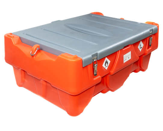 Мини АЗС для топлива 200 л насос 12В авт. пистолет GTK-200 12V Вид сбоку