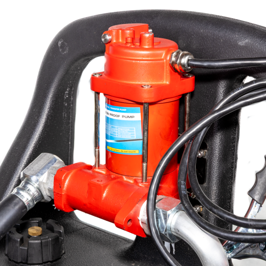 Мини АЗС 110 литров для бензина 12В перекатная авт. пистолет GTK-110 12V Насос крупным планом