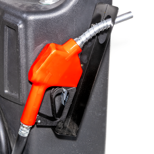 Мини АЗС 110 литров для бензина 12В перекатная авт. пистолет GTK-110 12V Пистолет крупным планом