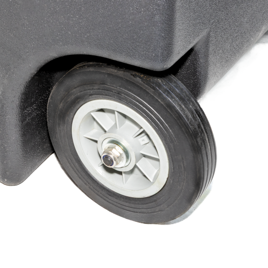 Мини АЗС 110 литров для бензина 12В перекатная авт. пистолет GTK-110 12V Вид на колесо для мобильности