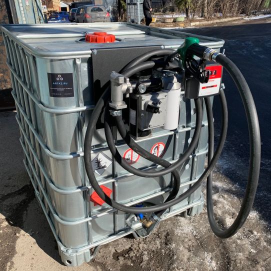 Мини АЗС для бензина 220V фильтр, сепаратор, счетчик, автомат. пистолет