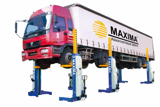 Подкатной подъемник для грузовых автомобилей электрогидравлический 45т Maxima FC75W-6, 6 колонн