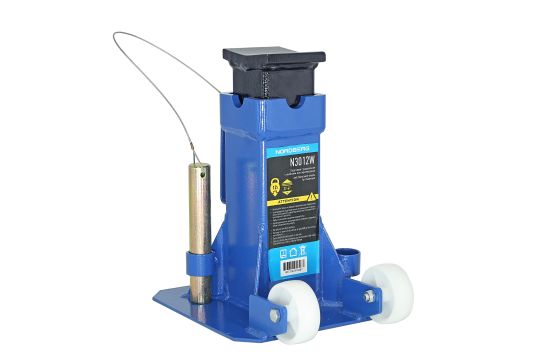 Подставка страховочная под автомобиль Nordberg N3012W 12 т, комплект 2 шт c колесами, фиксация при помощи пальца