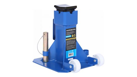 Подставка страховочная под автомобиль Nordberg N3022W 22 т, комплект 2 шт c колесами, фиксация при помощи пальца