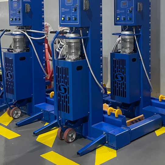 Подкатной подъемник для грузовых автомобилей электрогидравлический 45т Sivik ПГП-45000/6, 6 колонн