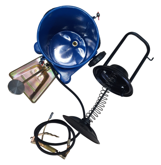 Нагнетатель смазки ножной с емкостью 13 л, выходное давление 400 бар, производительность 300 г/мин, шланг 2.5 м Техносоюз TS-60400