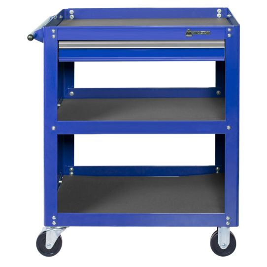 Тележка инструментальная МАСТАК 520-01580MB, 3 полки и выдвижной ящик