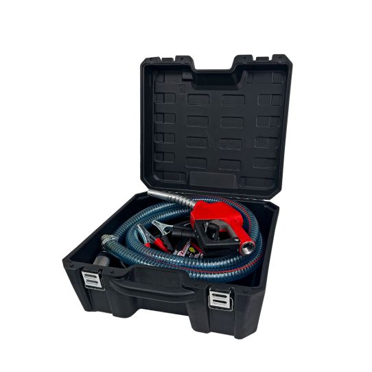 Насос для бензина 12V в пластиковом ящике EXBOX (шланги, пистолет)