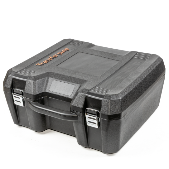 Насос для бензина 12V в пластиковом ящике EXBOX (шланги, пистолет) для насоса