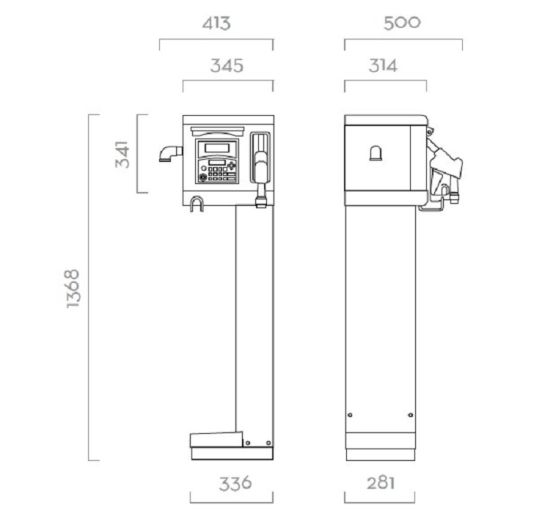 Заправочный комплект для дизеля 220 в Piusi CUBE 70/44 Pulser F0059111A