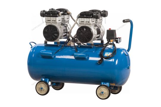 Поршневой компрессор 100 л, 400 л/м, 220В, 2.2 кВт, коаксиальный прямой, безмасляный Nordberg NCEO100/400