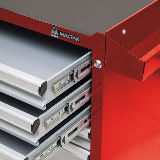 Тележка инструментальная МАСТАК 522-04581MR, 4 ящика и отсек, без инструментов