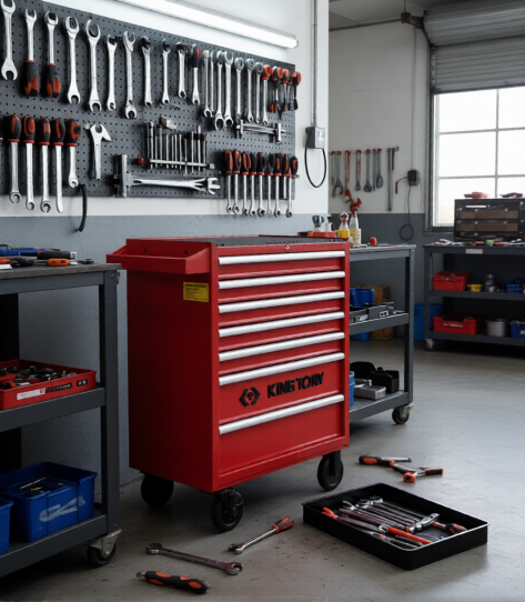 Тележка инструментальная KING TONY 87434-7B, 7 ящиков, без инструментов